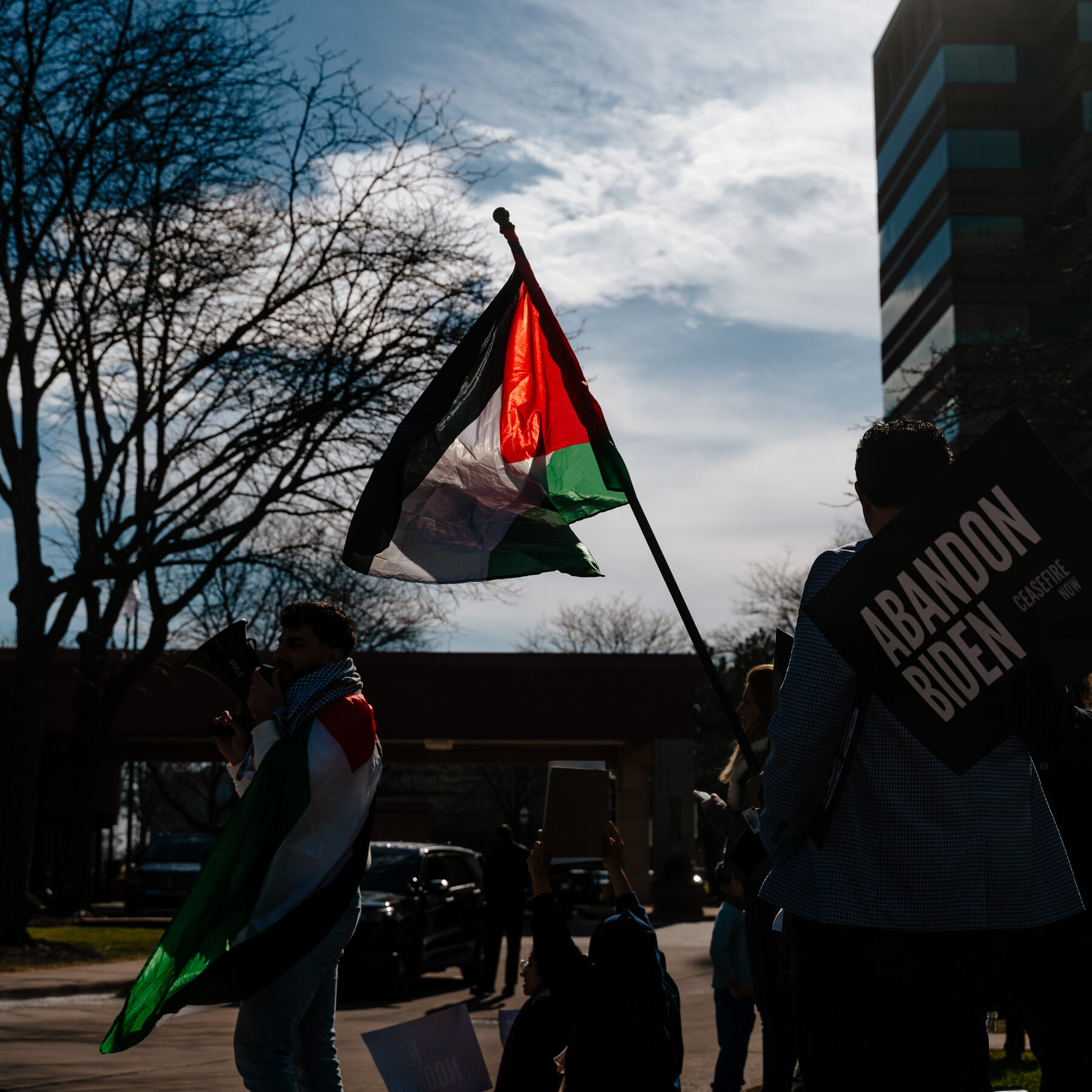 Rally in Michigan Urges Protest Vote Against Biden’s Israel Policies